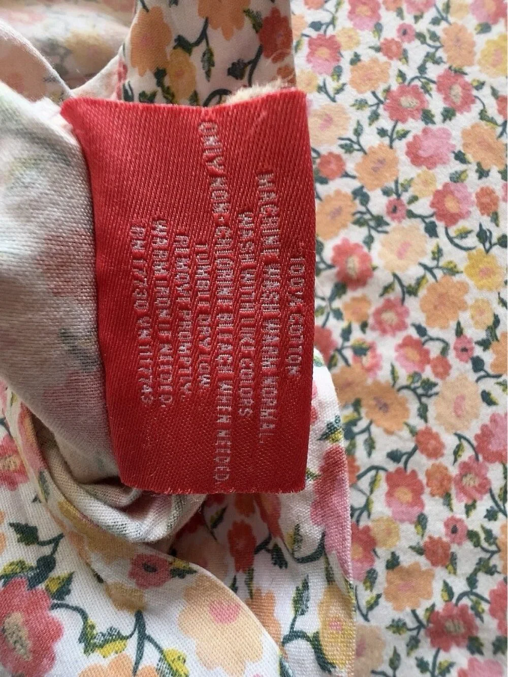 JUNGALOW Pillowcase PR Std Floral 100% Cotton Coral Pink Opal House Cottagecore